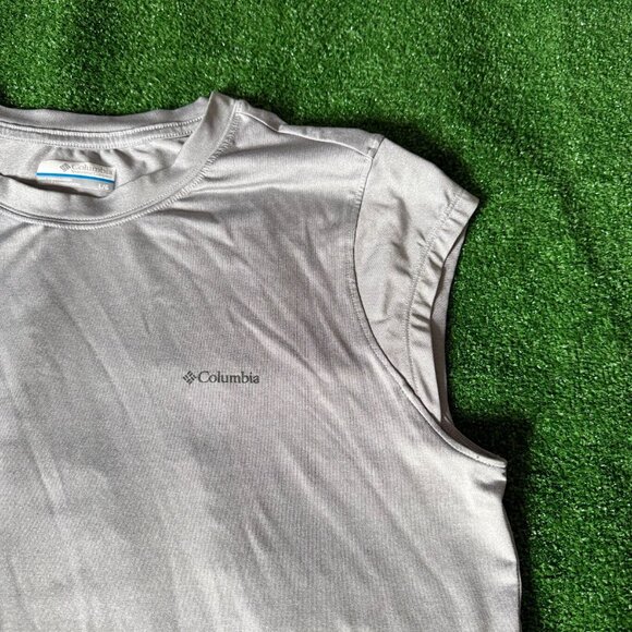 Columbia Cap Sleeve Gym Running Training Lightweight Shirt Top Round Neck Size L - Picture 5 of 14